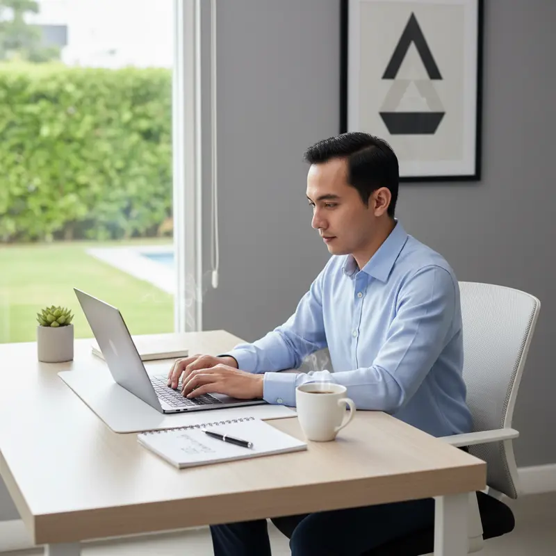 Ilustrasi strategi bisnis online dalam proses business coaching