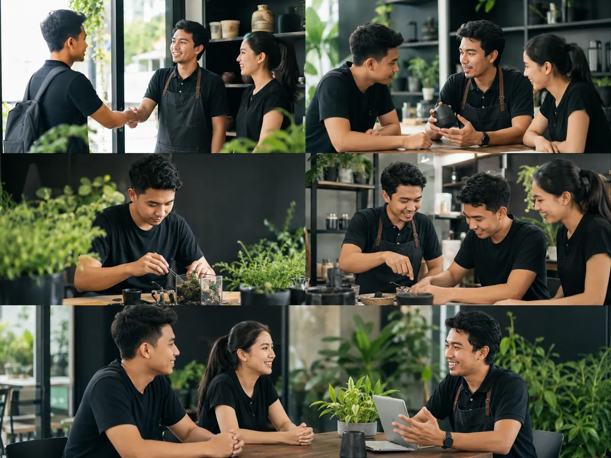 Alur proses onboarding karyawan baru di UMKM dari hari pertama sampai evaluasi masa percobaan